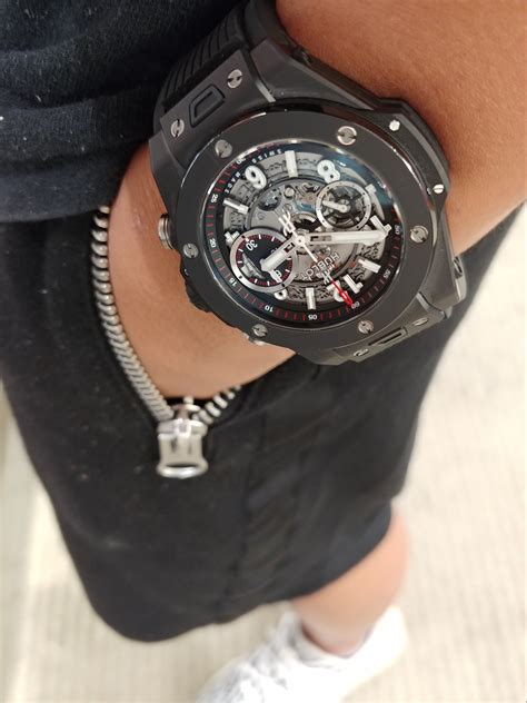 hublot big bang black on wrist|hublot big bang models.